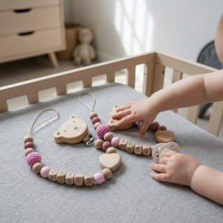 Zawieszka do smoczka Lace Decor & Dark Wood